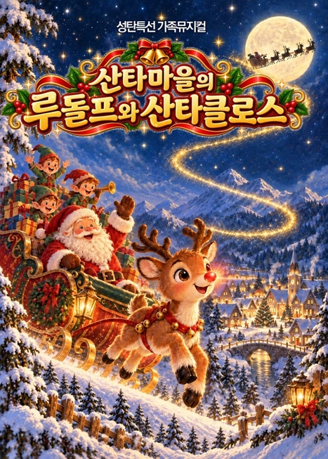 산타마을의 루돌프와 산타클로스